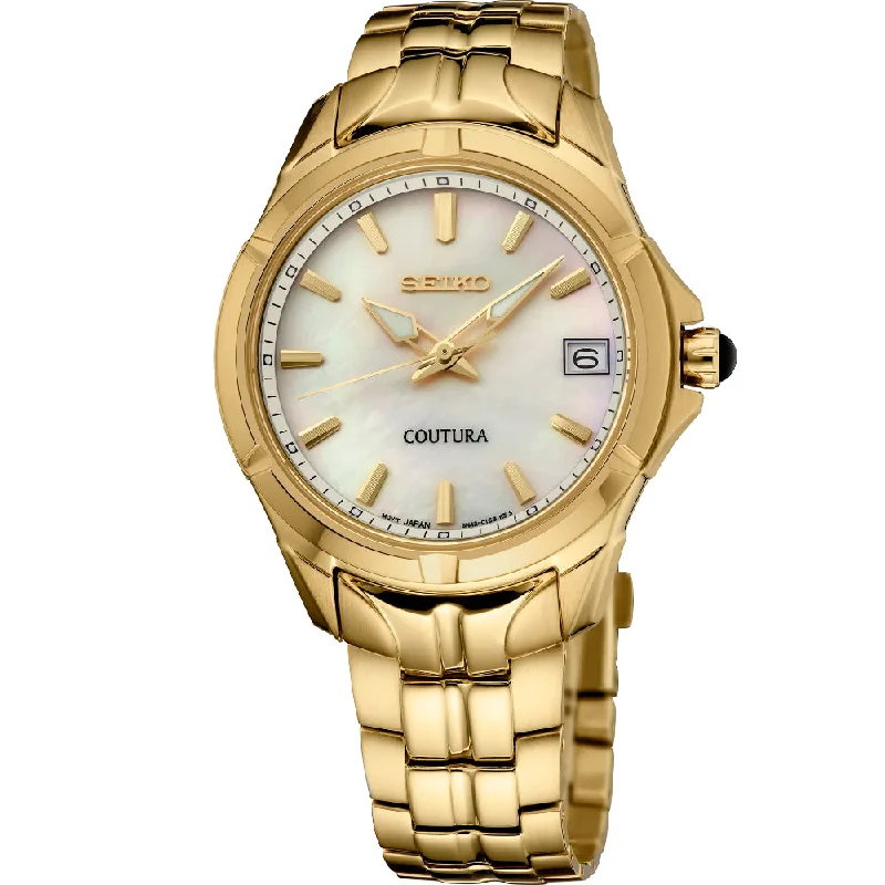 Seiko Ladies Coutura 34mm Gold Tone Quartz Watch