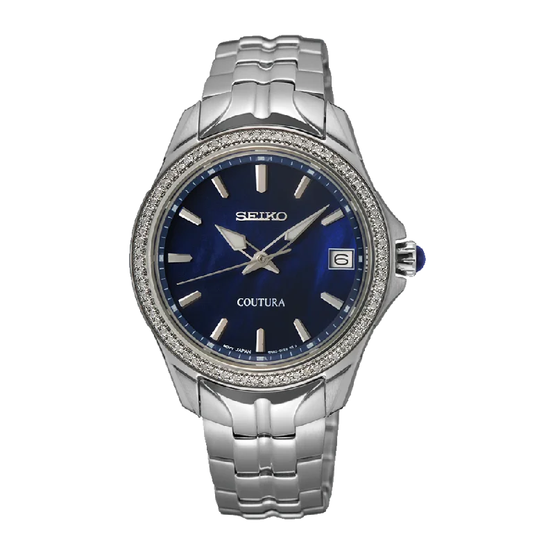 Seiko Ladies Coutura 34mm Quartz Watch with Diamonds