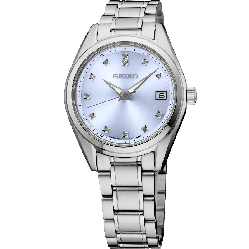 Seiko Ladies Diamonds 32mm Quartz Watch, SUR581