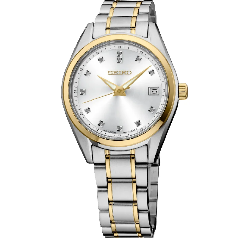 Seiko Ladies Diamonds Collection Two-Tone Quartz Watch, SUR582