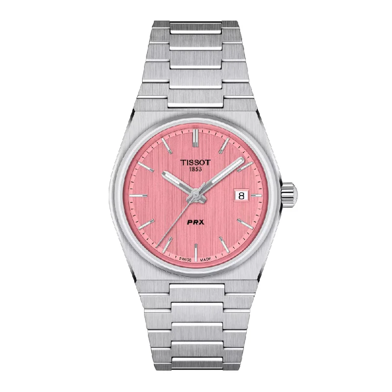 Tissot PRX 35mm Stainless Steel Quartz Watch - Pink Dial