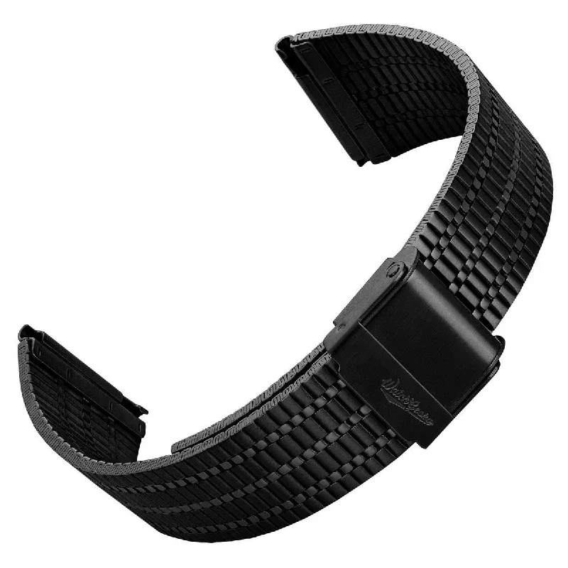 WatchGecko Classic Retro Stainless Steel Watch Strap - IP Black